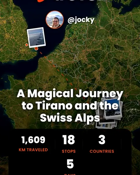 Route video end card with the trip stats